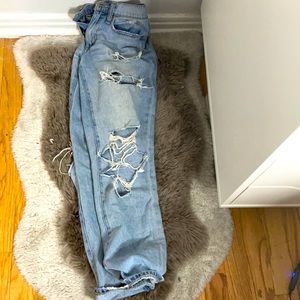 Ripped mom jeans